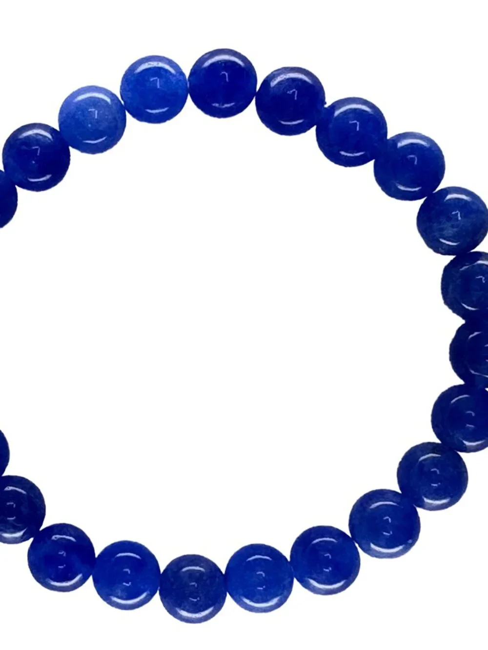 8mm Natural Blue Kyanite Bracelet Throat Chakra Calming Meditation Crystal Gift